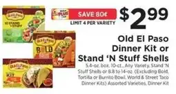 ShopRite Old El Paso Dinner Kit or Stand 'N Stuff Shells offer