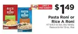 ShopRite Pasta Roni or Rice A Roni offer