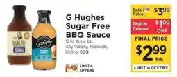 ShopRite G Hughes Sugar Free BBQ Sauce offer