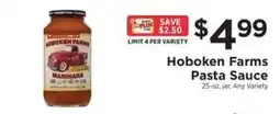 ShopRite Hoboken Farms Pasta Sauce offer