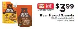 ShopRite Bear Naked Granola offer