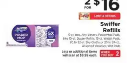 ShopRite Swiffer Refills offer