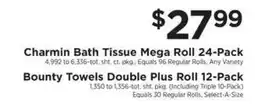 ShopRite Charmin bath tissue mega roll 24-pack offer