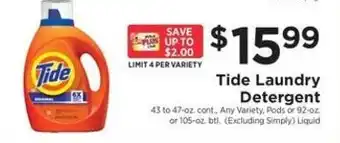 ShopRite Tide laundry detergent offer