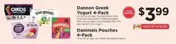 ShopRite Dannon Greek Yogurt 4-Pack offer