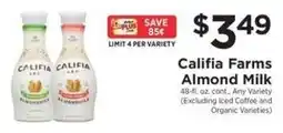 ShopRite Califia Farms Almond Milk offer