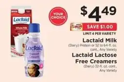 ShopRite Lactaid Milk offer