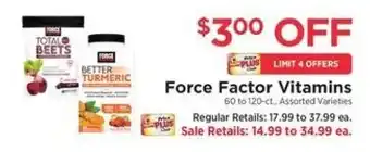 ShopRite Force Factor Vitamins offer