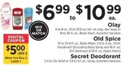 ShopRite Olay Old Spice Secret Deodorant offer