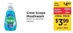 ShopRite Crest Scope Mouthwash offer