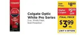 ShopRite Colgate Optic White Pro Series offer