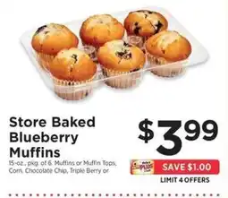 ShopRite Store Baked Blueberry Muffins offer