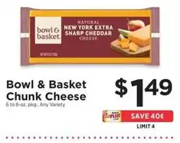 ShopRite Bowl & Basket Chunk Cheese offer