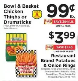 ShopRite Bowl & Basket Chicken Thighs or Drumsticks offer
