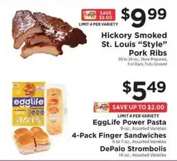 ShopRite Hickory Smoked St. Louis Style Pork Ribs offer