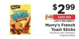 ShopRite Murry's French Toast Sticks offer