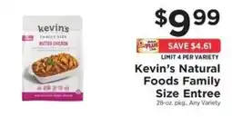 ShopRite Kevin's Natural Foods Family Size Entree offer