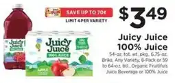 ShopRite Juicy Juice 100% Juice offer