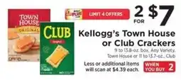 ShopRite Kellogg's Town House or Club Crackers offer