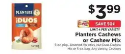 ShopRite Planters Cashews or Cashew Mix offer