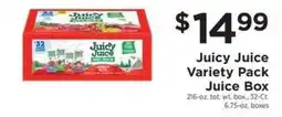 ShopRite Juicy Juice Variety Pack Juice Box offer