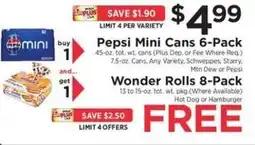 ShopRite Pepsi Mini Cans 6-Pack offer