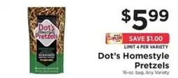 ShopRite Dot's Homestyle Pretzels offer
