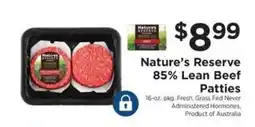 ShopRite Nature's Reserve Beef Patties offer