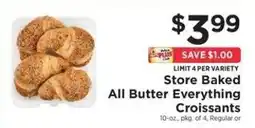ShopRite Store Baked All Butter Everything Croissants offer