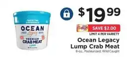 ShopRite Ocean Legacy Lump Crab Meat offer
