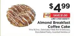 ShopRite Almond Breakfast Coffee Cake offer
