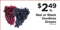 ShopRite Red or Black Seedless Grapes offer