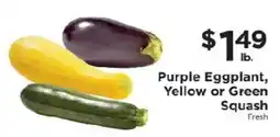 ShopRite Purple Eggplant, Yellow or Green Squash offer