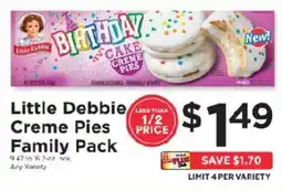 ShopRite Little Debbie Creme Pies Family Pack offer