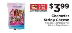 ShopRite Character String Cheese offer
