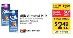 ShopRite Silk Almond Milk offer