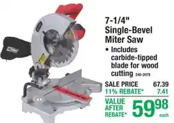 Menards DeWalt 7-1/4" Single-Bevel Miter Saw offer