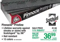 Menards Atlas Pinnacle Pristine offer