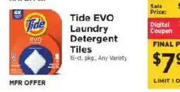 ShopRite Tide EVO Laundry Detergent Tiles offer