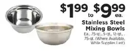 ShopRite Stainless Steel Mixing Bowls offer