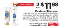 ShopRite Pantene Shampoo or Conditioner offer