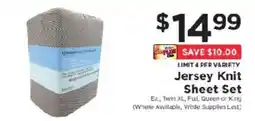 ShopRite Quilted Jersey Knit Sheet Set offer