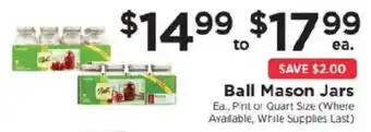 ShopRite Ball mason jars offer