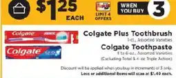ShopRite Colgate Plus Toothbrush and Colgate Toothpaste offer