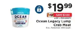 ShopRite Ocean Legacy Lump Crab Meat offer
