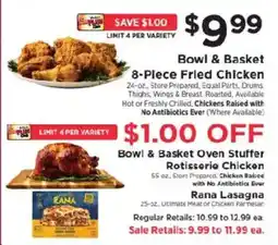 ShopRite Bowl & Basket Oven Stuffer Rottisserie Chicken offer