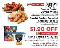 ShopRite Rana Sauce or Ravioli offer