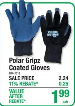 Menards Polar Gripz Coated Gloves offer