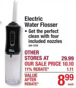 Menards Big Swiss electric water flosser offer