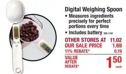 Menards Digital Weighing Spoon offer